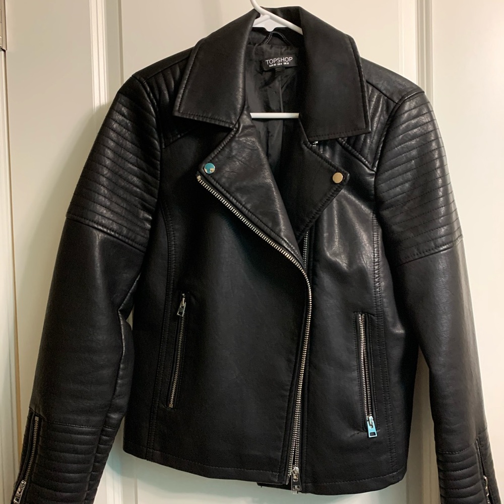 Top Shop Faux Leather Jacket